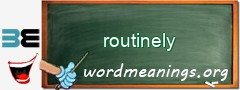WordMeaning blackboard for routinely